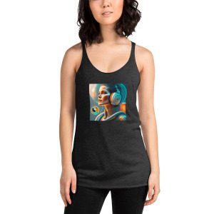 "Star Lady" by Electronic Rhythm - Women's Racerback Tank