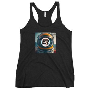 "Cosmonaut Male" by Electronic Rhythm - Women's Racerback Tank
