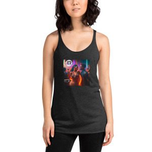 "Space Club" by Electronic Rhythm - Women's Racerback Tank