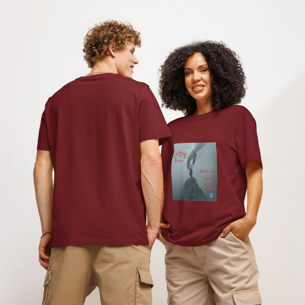 "Uniting - Remixes" by Electronic Rhythm - Unisex organic ribbed neck t-shirt - Image 5