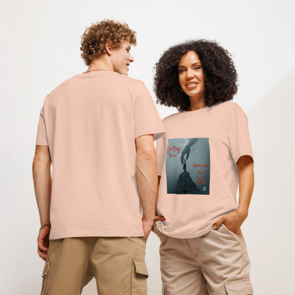 "Uniting - Remixes" by Electronic Rhythm - Unisex organic ribbed neck t-shirt - Image 12
