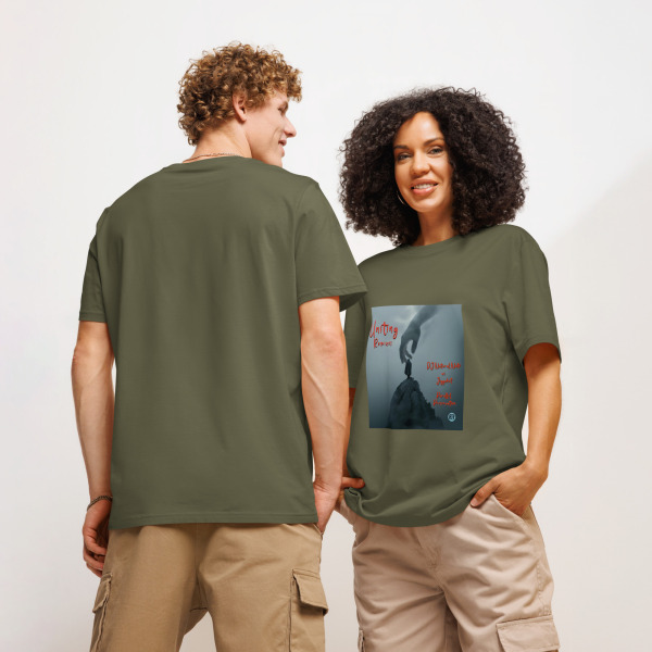 "Uniting - Remixes" by Electronic Rhythm - Unisex organic ribbed neck t-shirt - Image 10