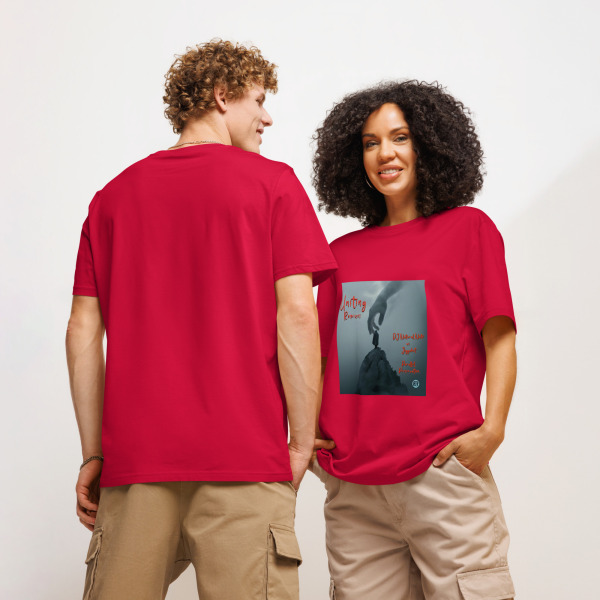 "Uniting - Remixes" by Electronic Rhythm - Unisex organic ribbed neck t-shirt - Image 8