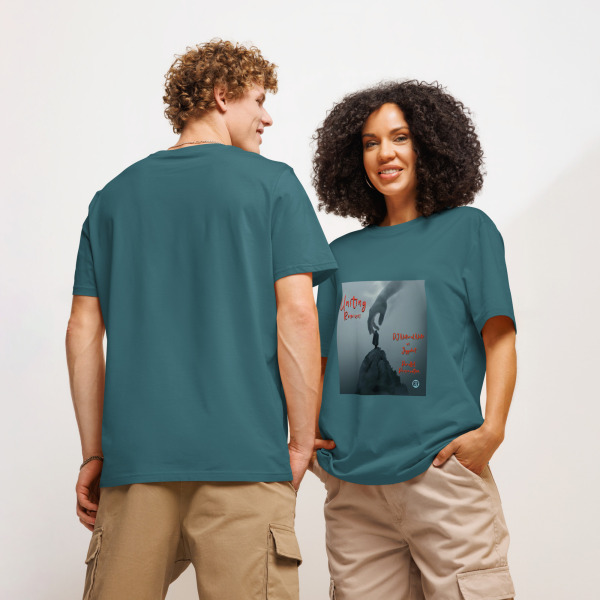 "Uniting - Remixes" by Electronic Rhythm - Unisex organic ribbed neck t-shirt - Image 9