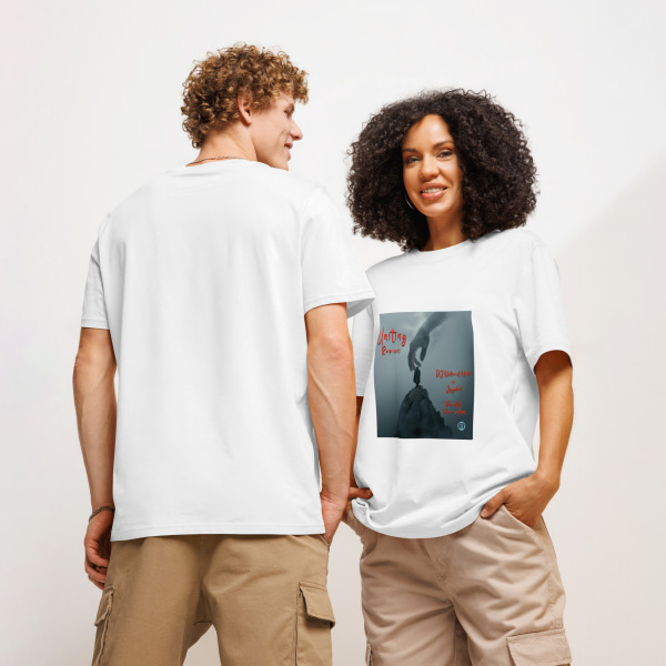 "Uniting - Remixes" by Electronic Rhythm - Unisex organic ribbed neck t-shirt - Image 13